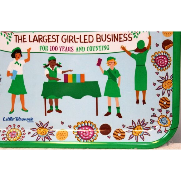GSA Girl Scouts Cookie Tray Melamine Plastic 100 years Little Brownie 15" x 11" - Picture 4 of 7